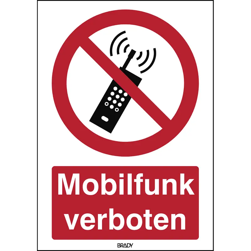 ISO Sicherheitskennzeichnung - Mobilfunk verboten
