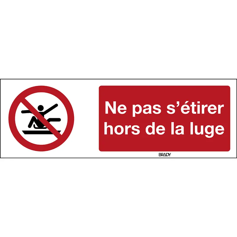 ISO Sicherheitskennzeichnung - Nicht aus Rodelschlitten herausstrecken