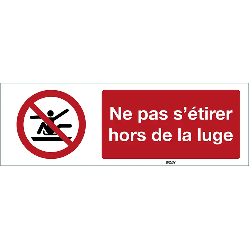 ISO Sicherheitskennzeichnung - Nicht aus Rodelschlitten herausstrecken
