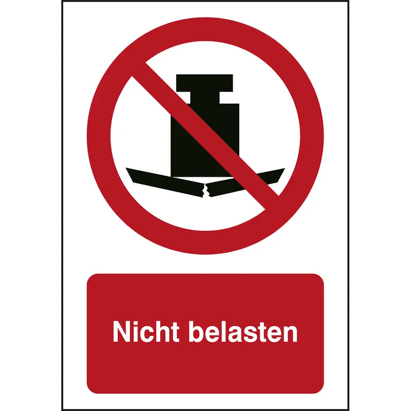 ISO Sicherheitskennzeichnung - Nicht belasten