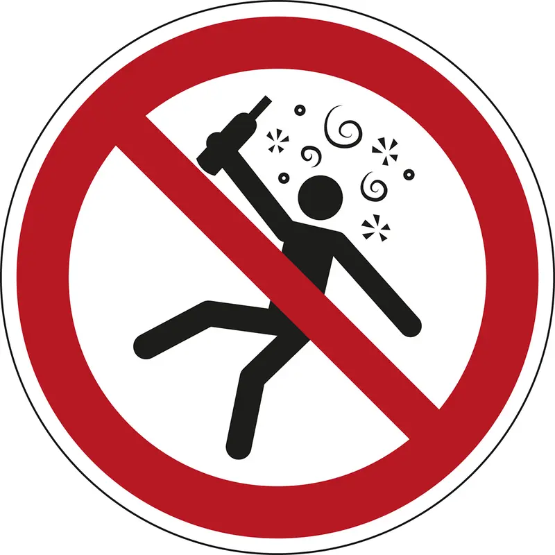 ISO Sicherheitskennzeichnung - Nicht für Personen in berauschtem Zustand