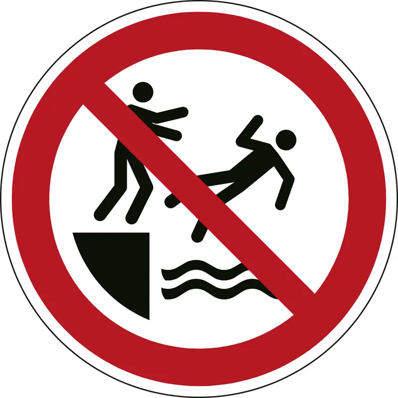 ISO Sicherheitskennzeichnung - Nicht in das Wasser stossen