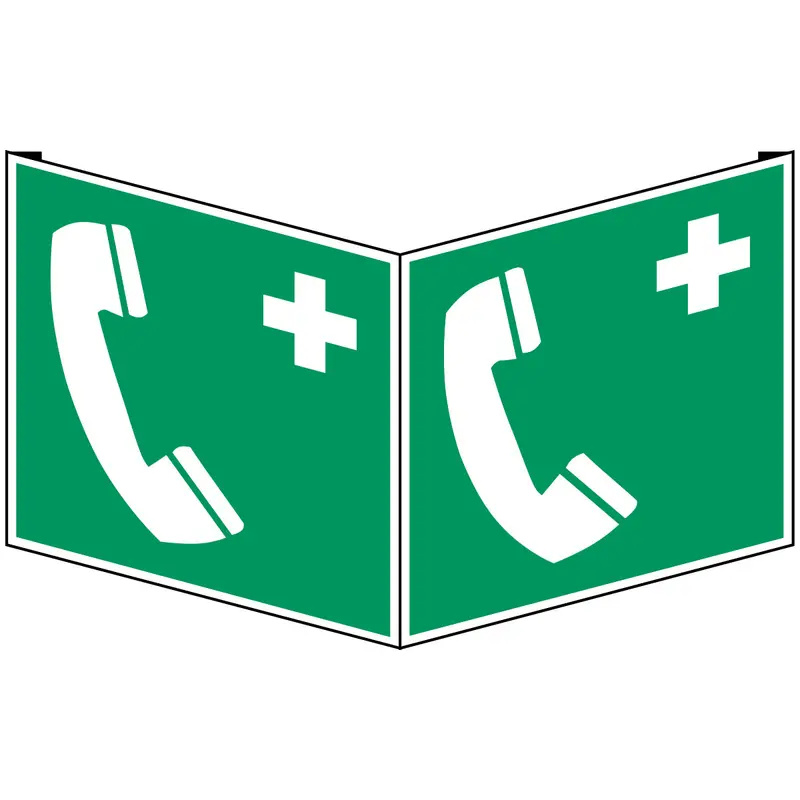 ISO Sicherheitskennzeichnung - Notruftelefon
