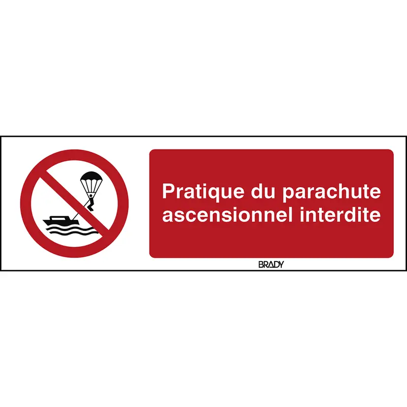 ISO Sicherheitskennzeichnung - Parasailing verboten