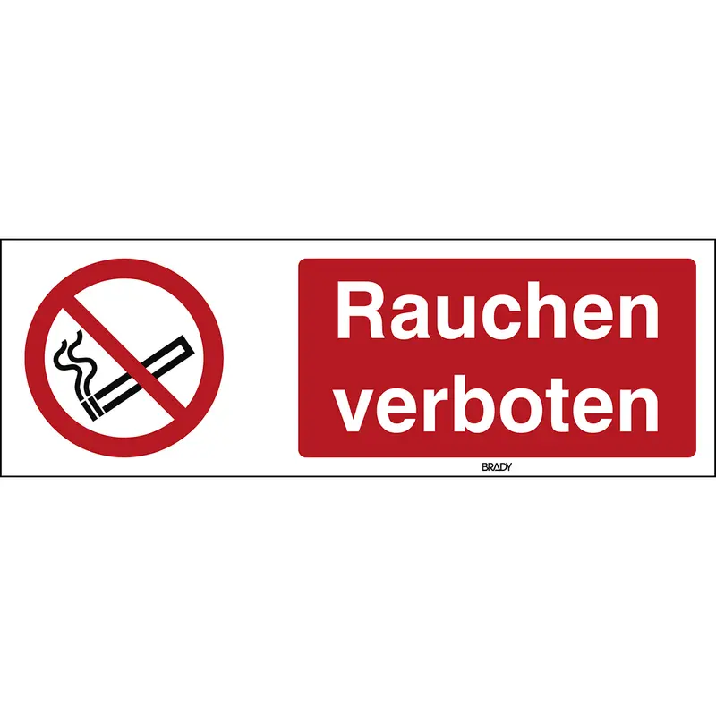 ISO Sicherheitskennzeichnung - Rauchen verboten