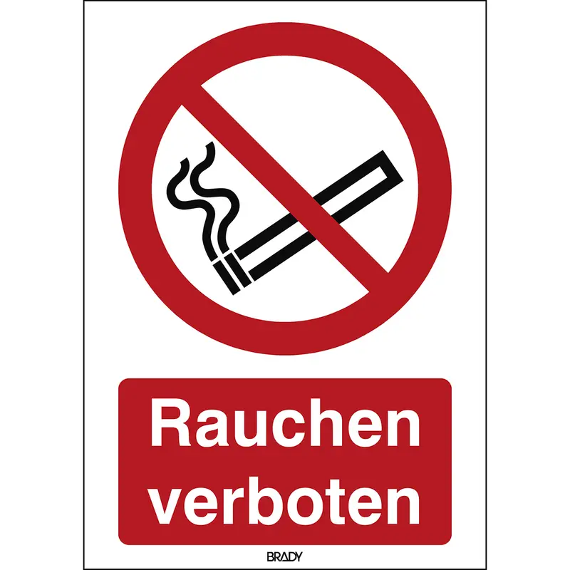 ISO Sicherheitskennzeichnung - Rauchen verboten