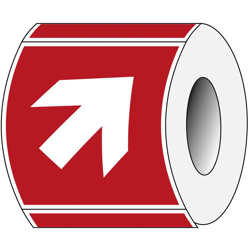 ISO Sicherheitskennzeichnung - Richtungsangabe diagonal