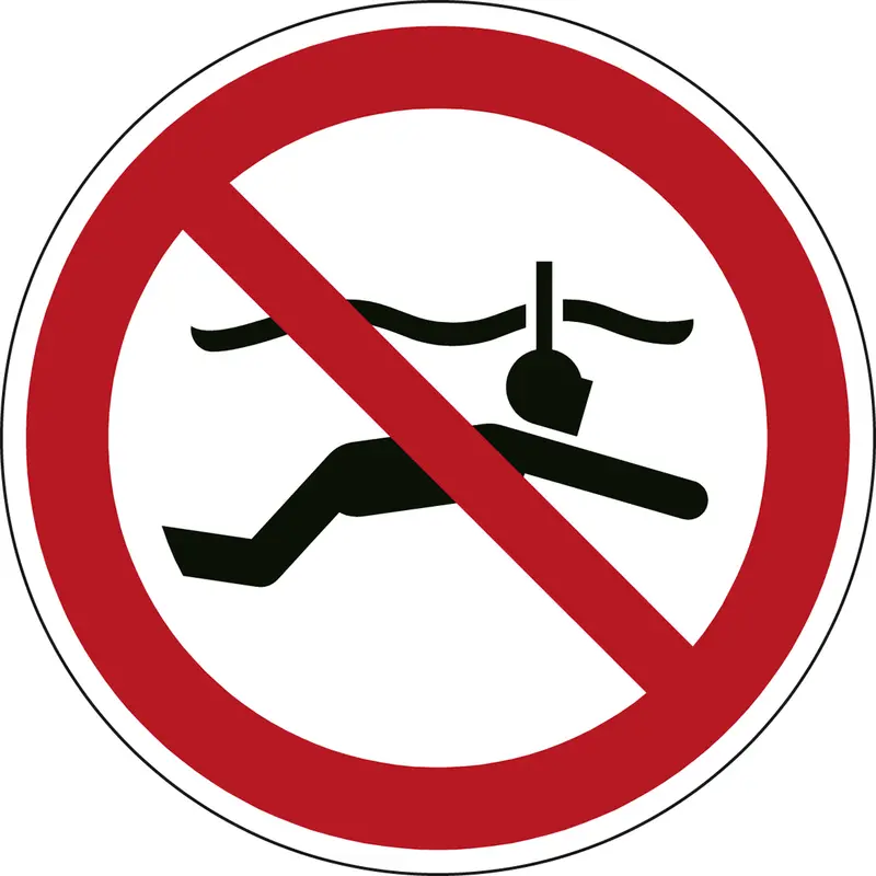 ISO Sicherheitskennzeichnung - Schnorcheln verboten