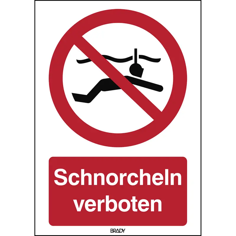 ISO Sicherheitskennzeichnung - Schnorcheln verboten