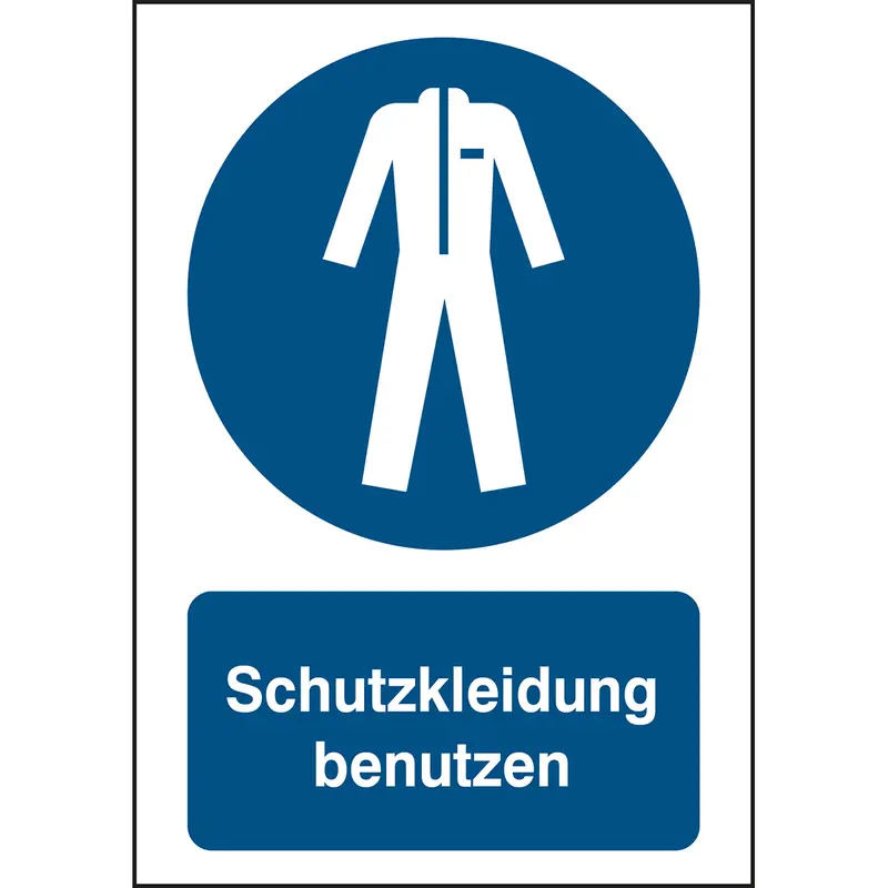 ISO Sicherheitskennzeichnung - Schutzkleidung benutzen