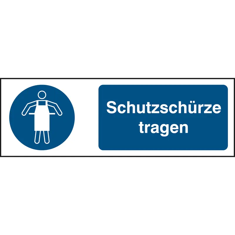 ISO Sicherheitskennzeichnung - Schutzschürze tragen