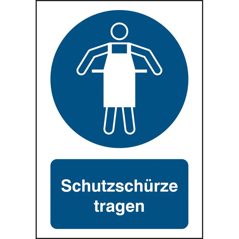 ISO Sicherheitskennzeichnung - Schutzschürze tragen