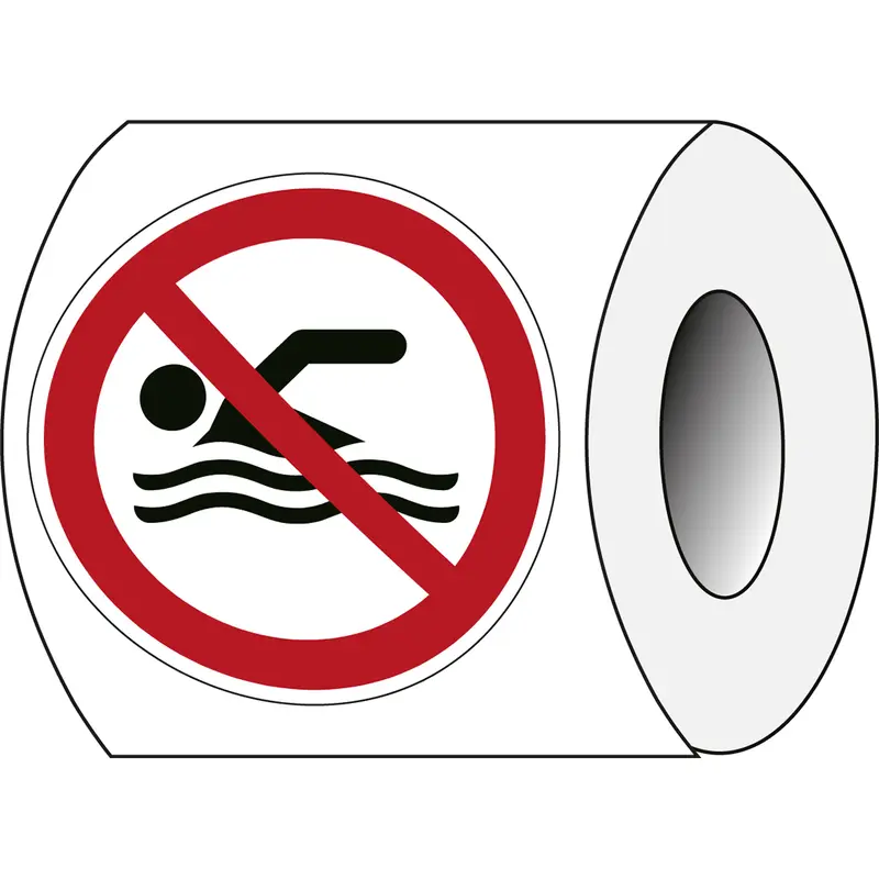 ISO Sicherheitskennzeichnung - Schwimmen verboten