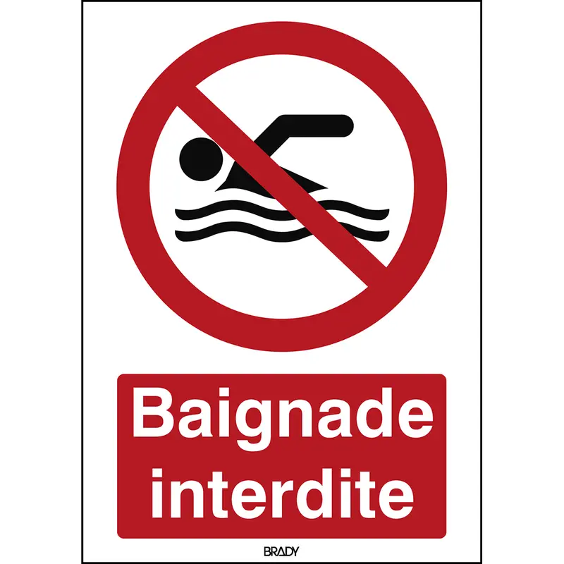 ISO Sicherheitskennzeichnung - Schwimmen verboten