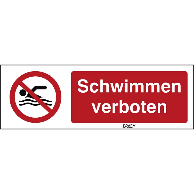 ISO Sicherheitskennzeichnung - Schwimmen verboten
