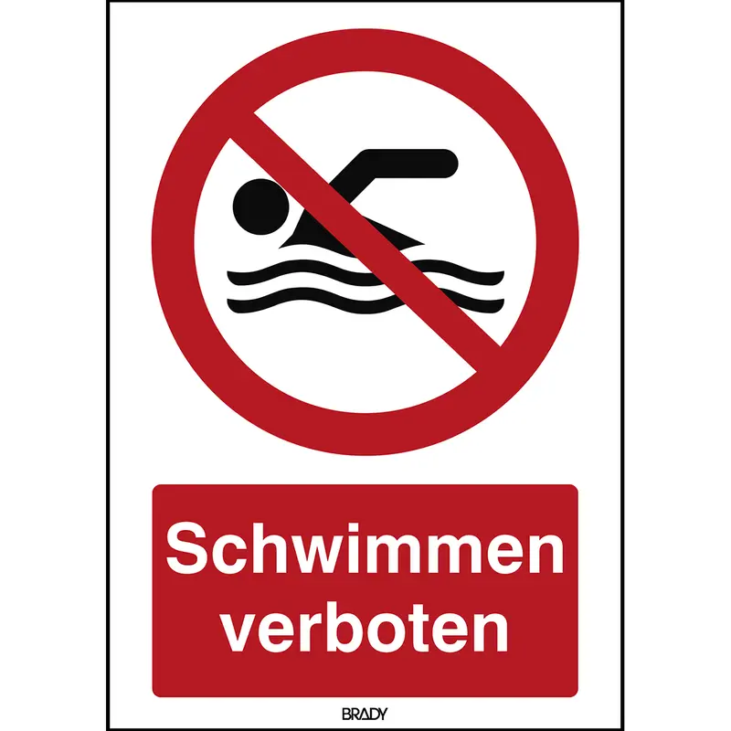 ISO Sicherheitskennzeichnung - Schwimmen verboten