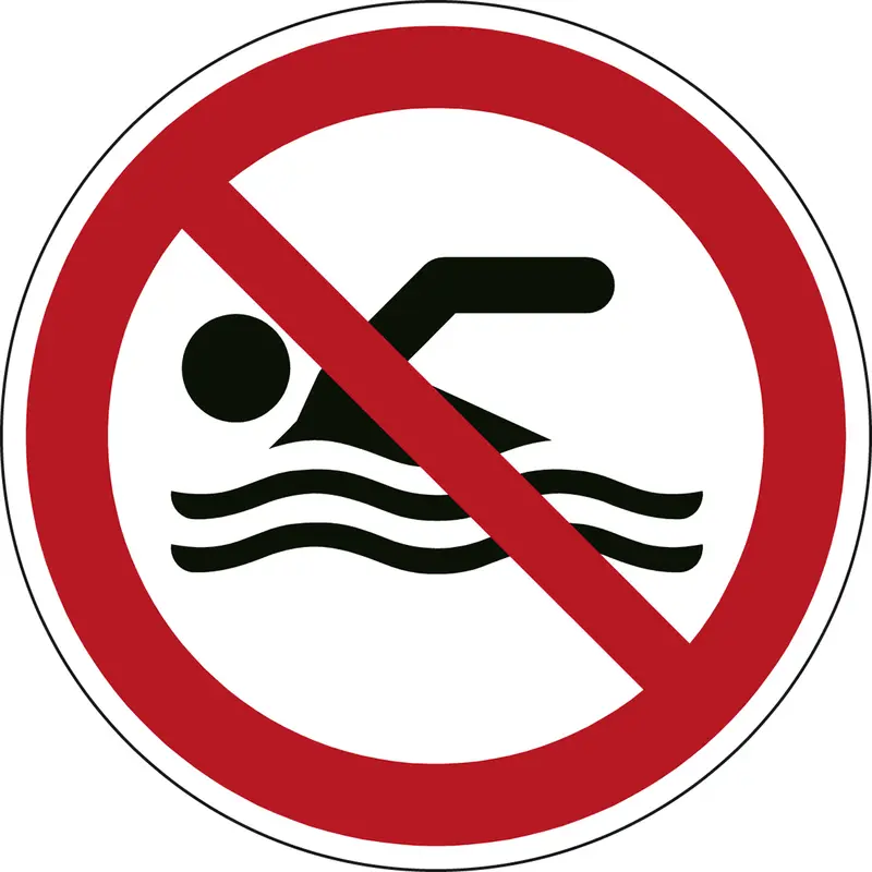 ISO Sicherheitskennzeichnung - Schwimmen verboten