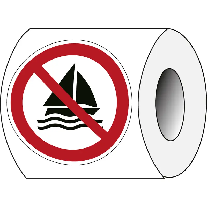 ISO Sicherheitskennzeichnung - Segeln verboten