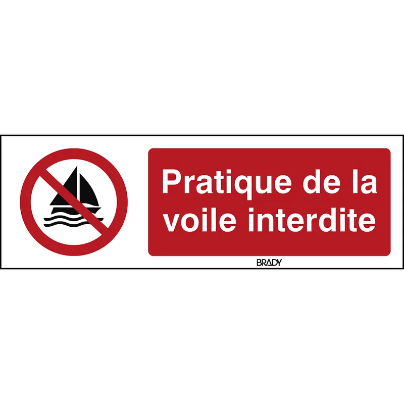ISO Sicherheitskennzeichnung - Segeln verboten