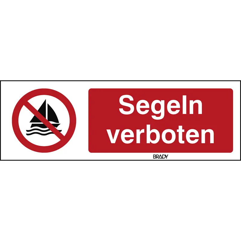 ISO Sicherheitskennzeichnung - Segeln verboten