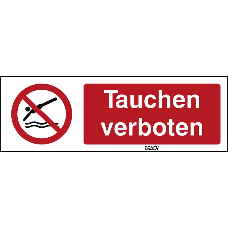 ISO Sicherheitskennzeichnung - Tauchen verboten