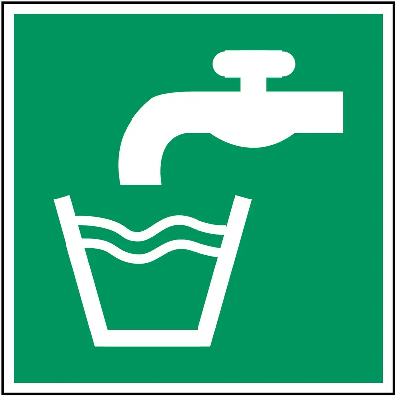 ISO Sicherheitskennzeichnung - Trinkwasser