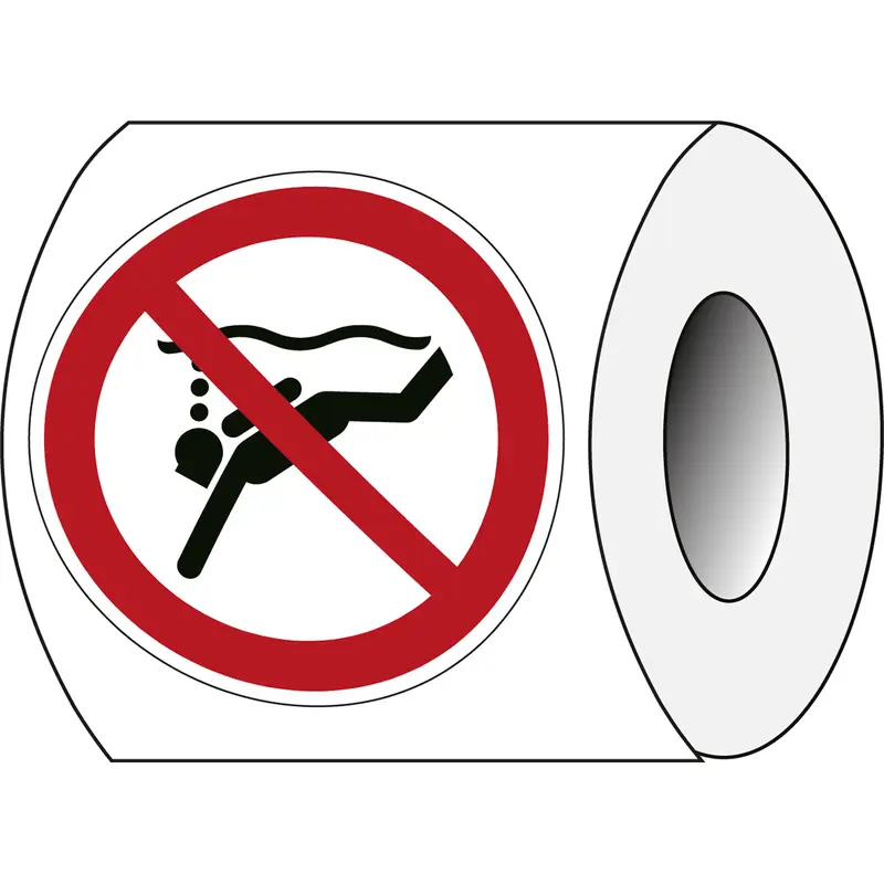 ISO Sicherheitskennzeichnung - Unterwassertauchen verboten