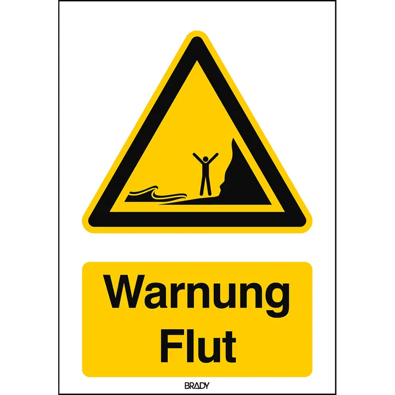 ISO Sicherheitskennzeichnung - Warnung Flut