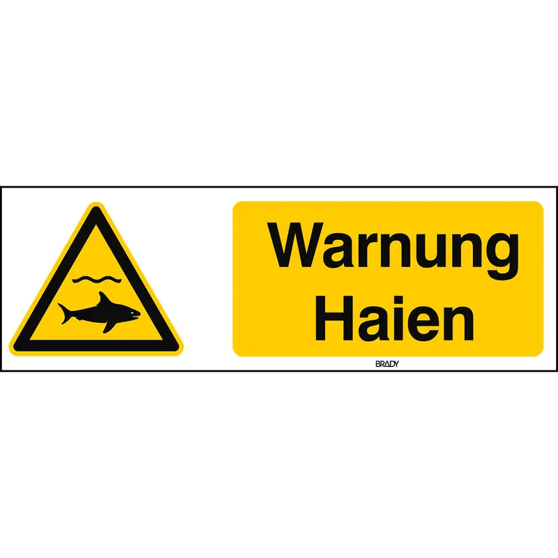 ISO Sicherheitskennzeichnung - Warnung Haien