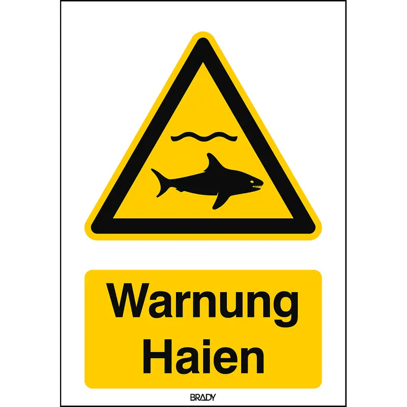ISO Sicherheitskennzeichnung - Warnung Haien