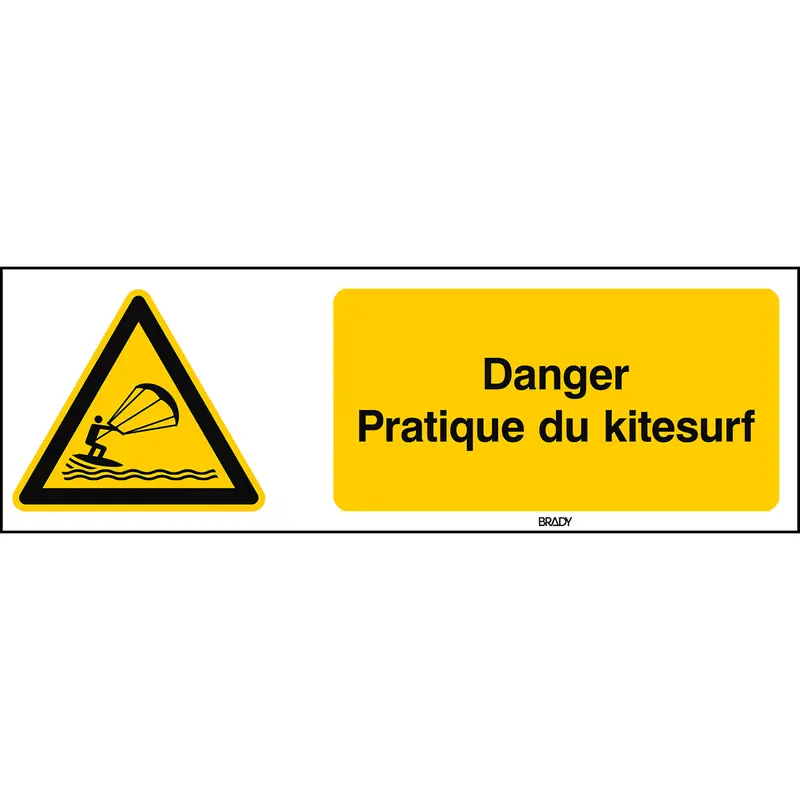 ISO Sicherheitskennzeichnung - Warnung Kitesurfern