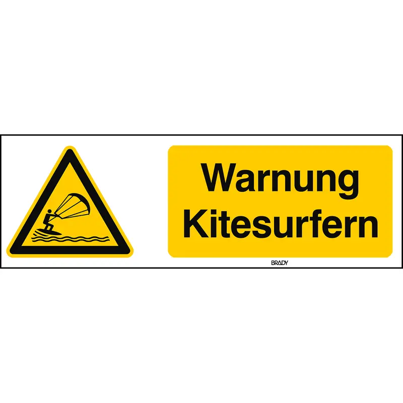 ISO Sicherheitskennzeichnung - Warnung Kitesurfern