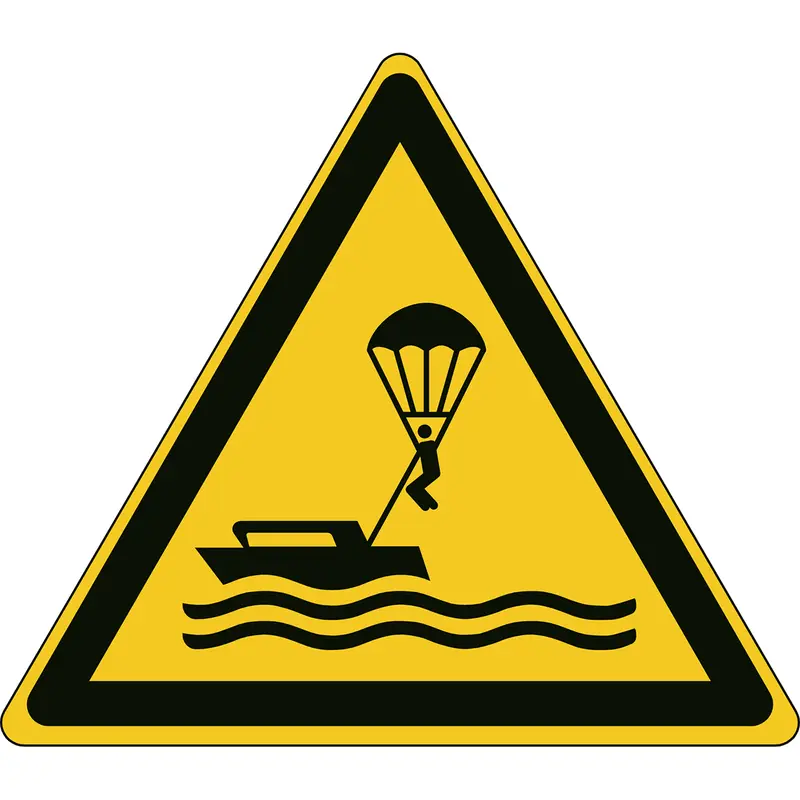 ISO Sicherheitskennzeichnung - Warnung Parasailing