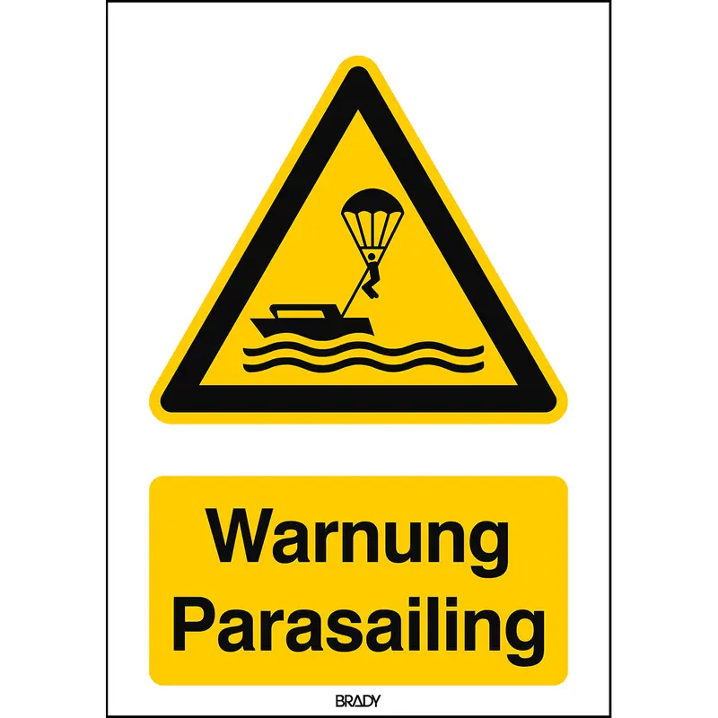 ISO Sicherheitskennzeichnung - Warnung Parasailing