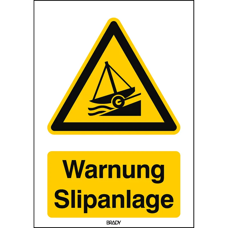 ISO Sicherheitskennzeichnung - Warnung Slipanlage