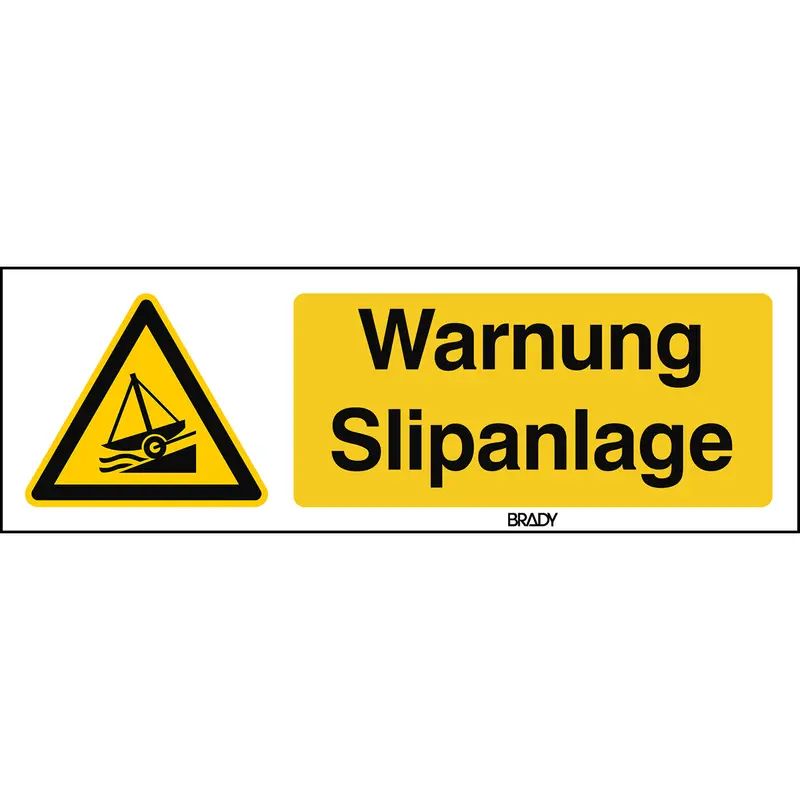 ISO Sicherheitskennzeichnung - Warnung Slipanlage