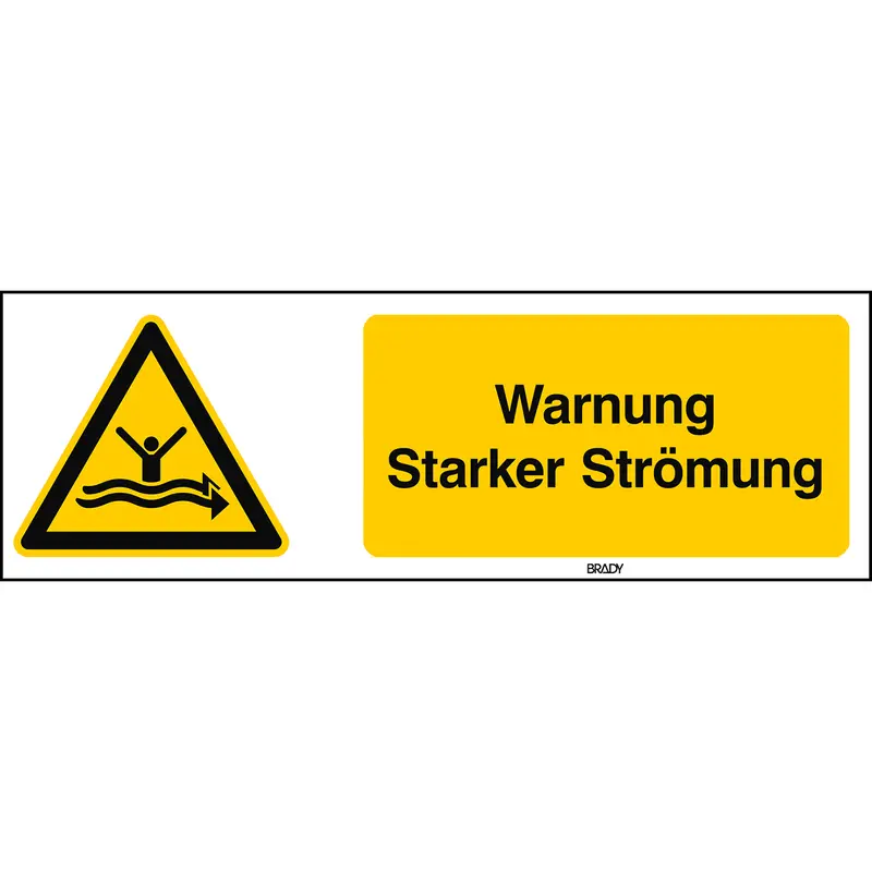 ISO Sicherheitskennzeichnung - Warnung Starker Strömung