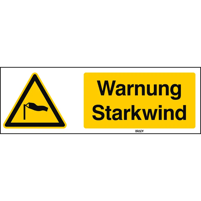 ISO Sicherheitskennzeichnung - Warnung Starkwind
