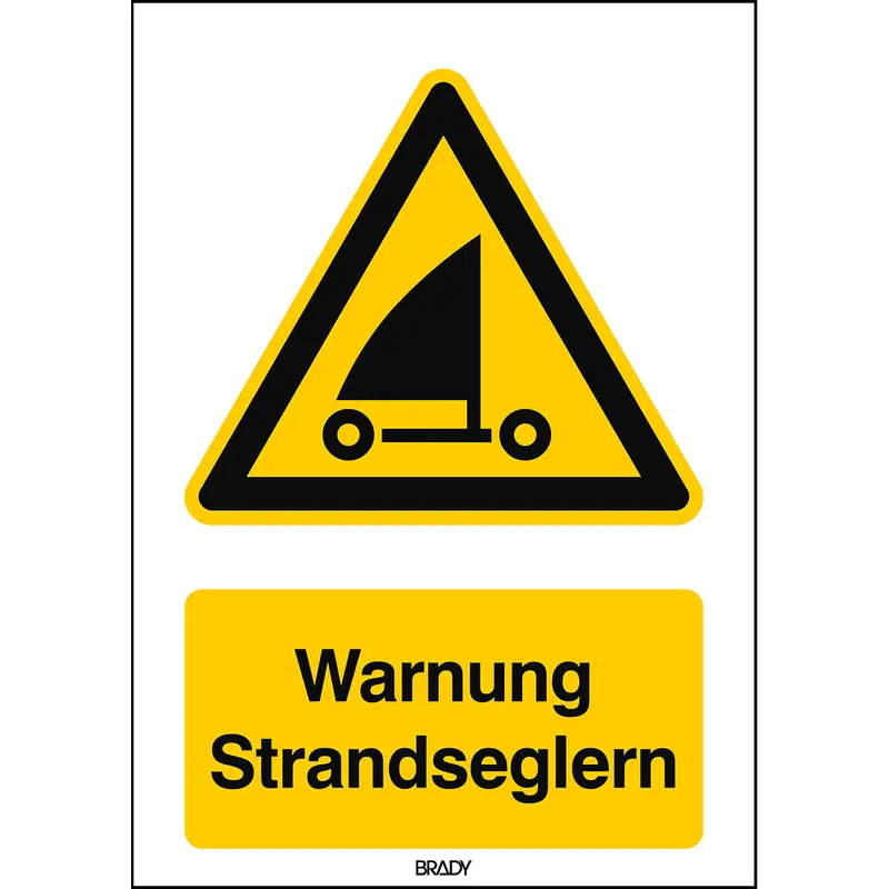 ISO Sicherheitskennzeichnung - Warnung Strandseglern