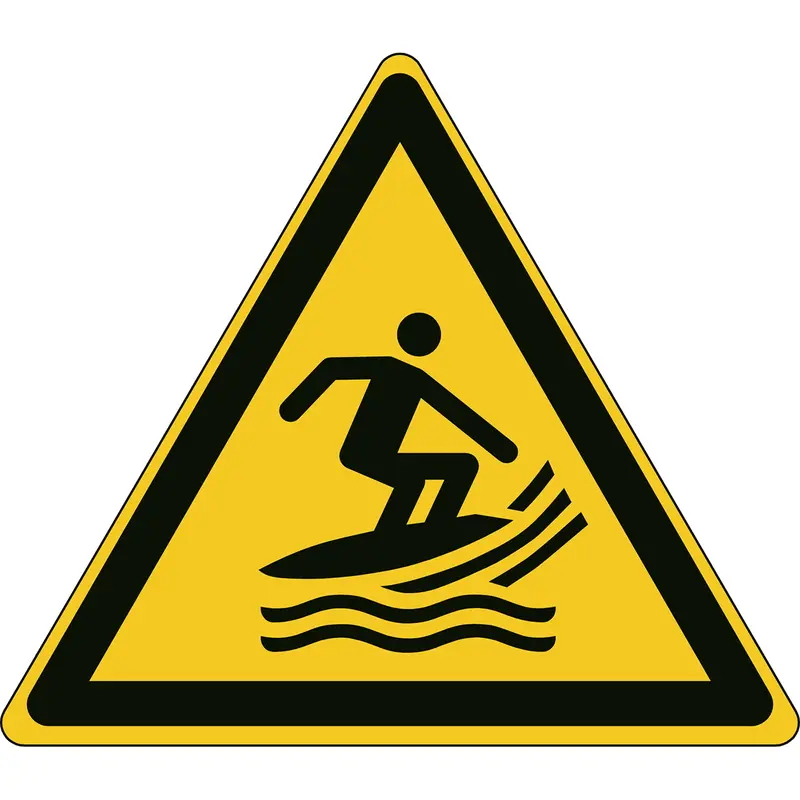 ISO Sicherheitskennzeichnung - Warnung Surf-Fahrzeugen