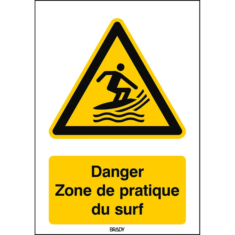 ISO Sicherheitskennzeichnung - Warnung Surf-Fahrzeugen
