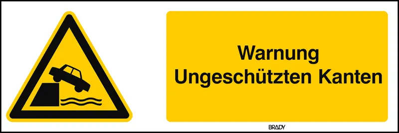 ISO Sicherheitskennzeichnung - Warnung Ungeschützten Kanten
