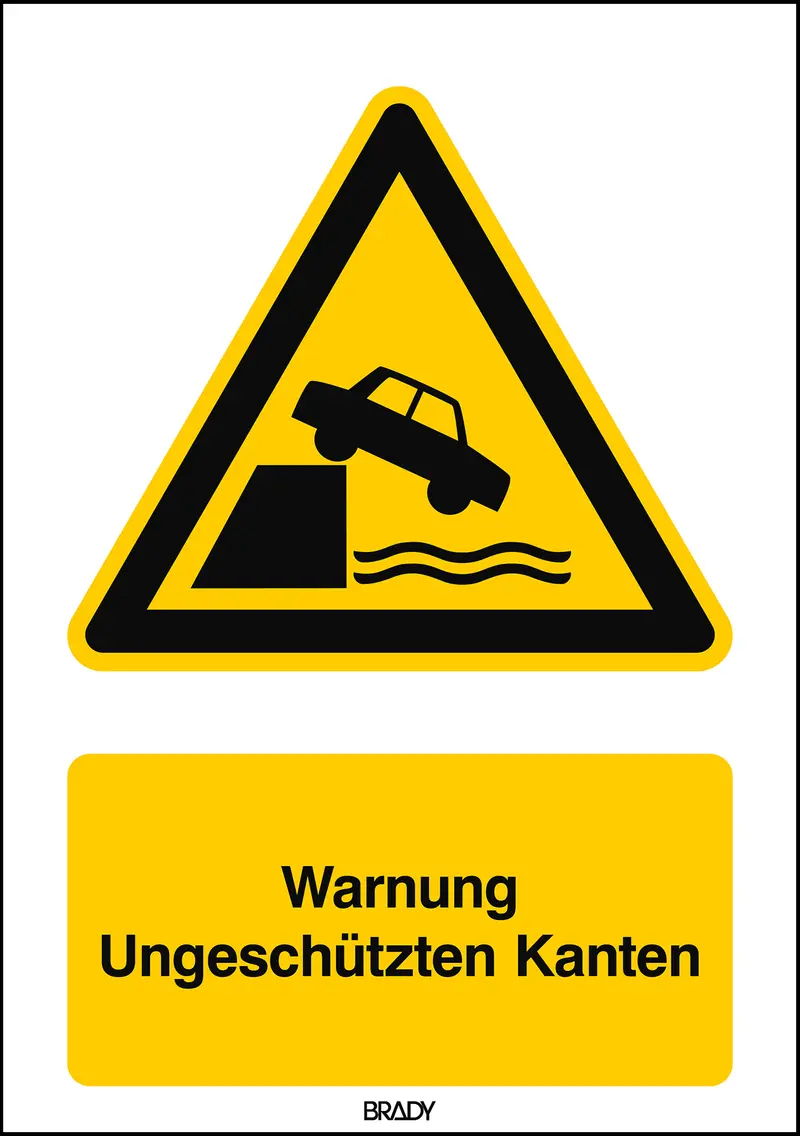 ISO Sicherheitskennzeichnung - Warnung Ungeschützten Kanten