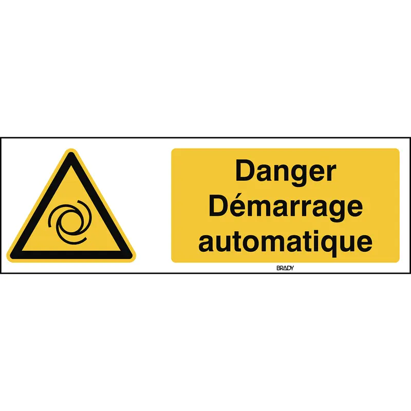 ISO Sicherheitskennzeichnung - Warnung vor automatischem Anlauf