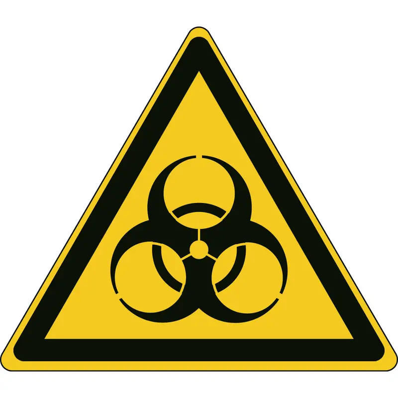 ISO Sicherheitskennzeichnung - Warnung vor Biogefährdung