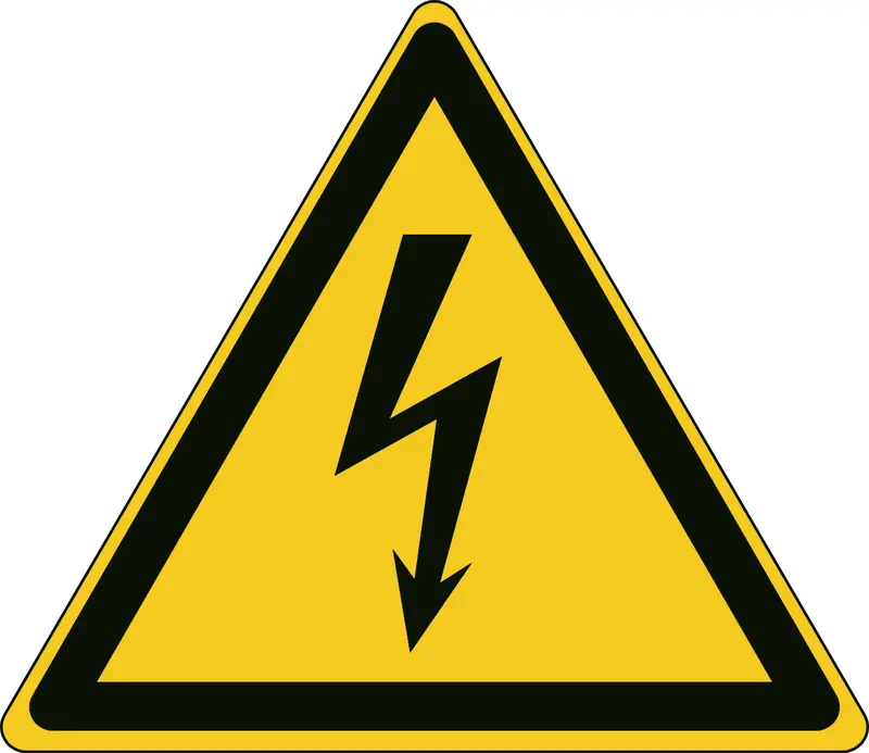ISO Sicherheitskennzeichnung - Warnung vor elektrischer Spannung