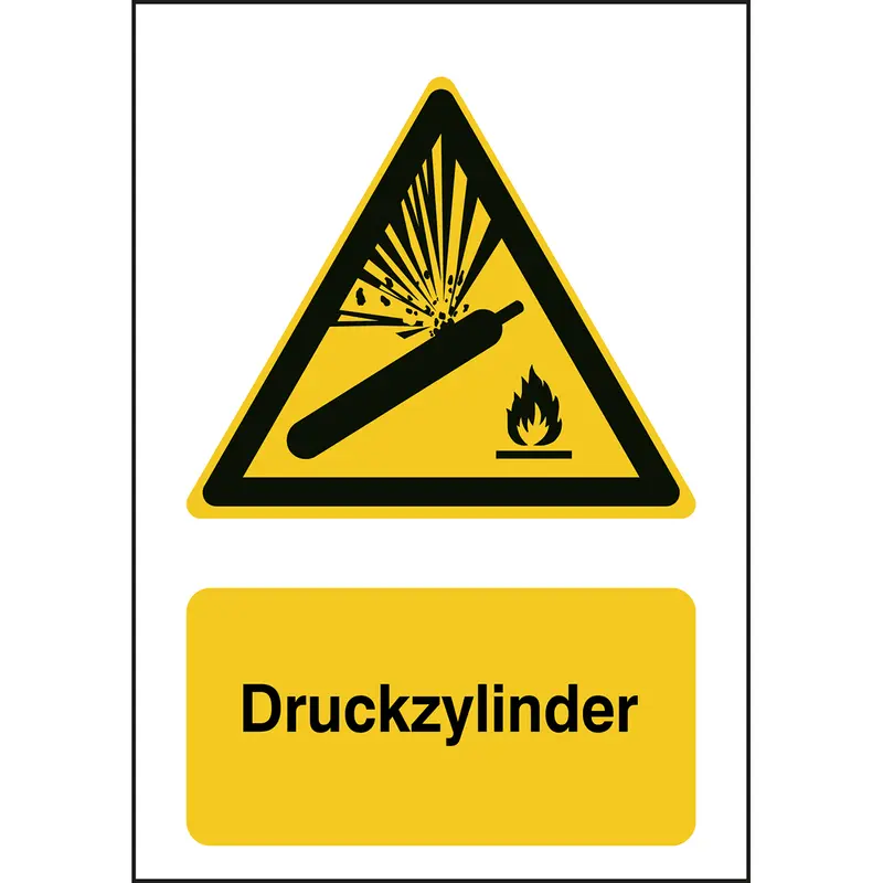 ISO Sicherheitskennzeichnung - Warnung vor Gasflaschen