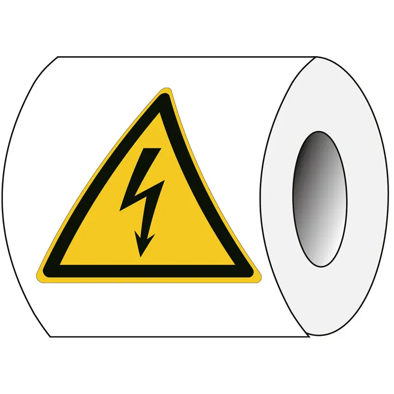 ISO Sicherheitskennzeichnung - Warnung vor gefährlicher elektrischer Spannung
