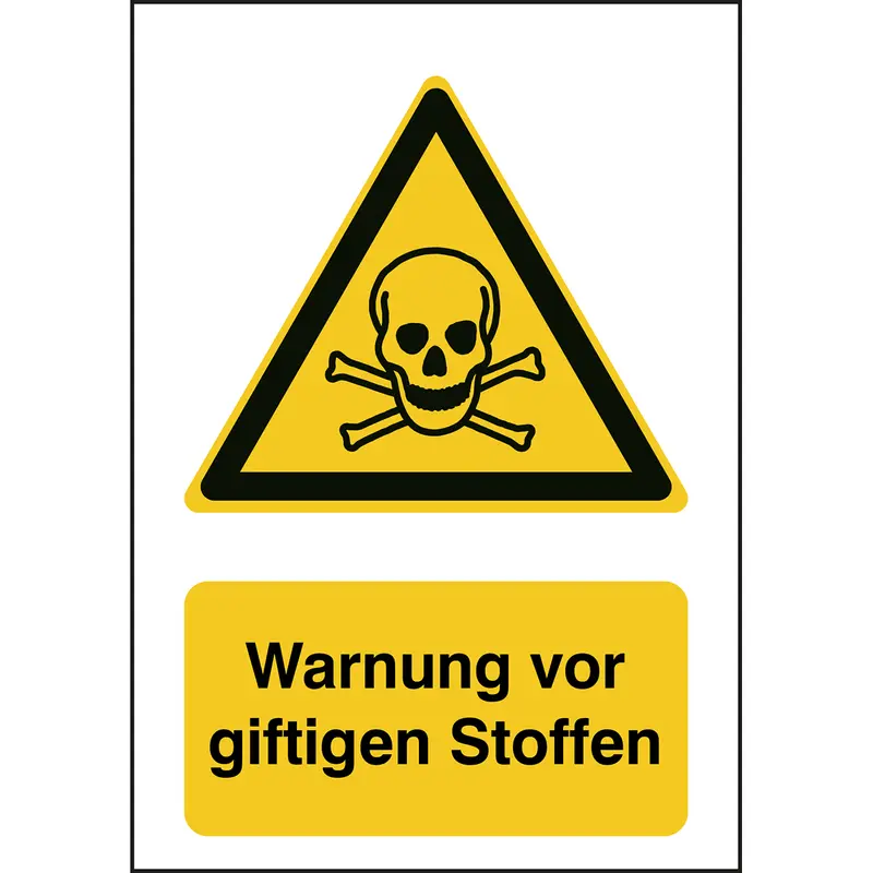 ISO Sicherheitskennzeichnung - Warnung vor giftigen Stoffen