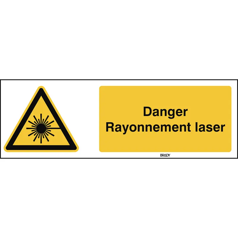ISO Sicherheitskennzeichnung - Warnung vor Laserstrahl